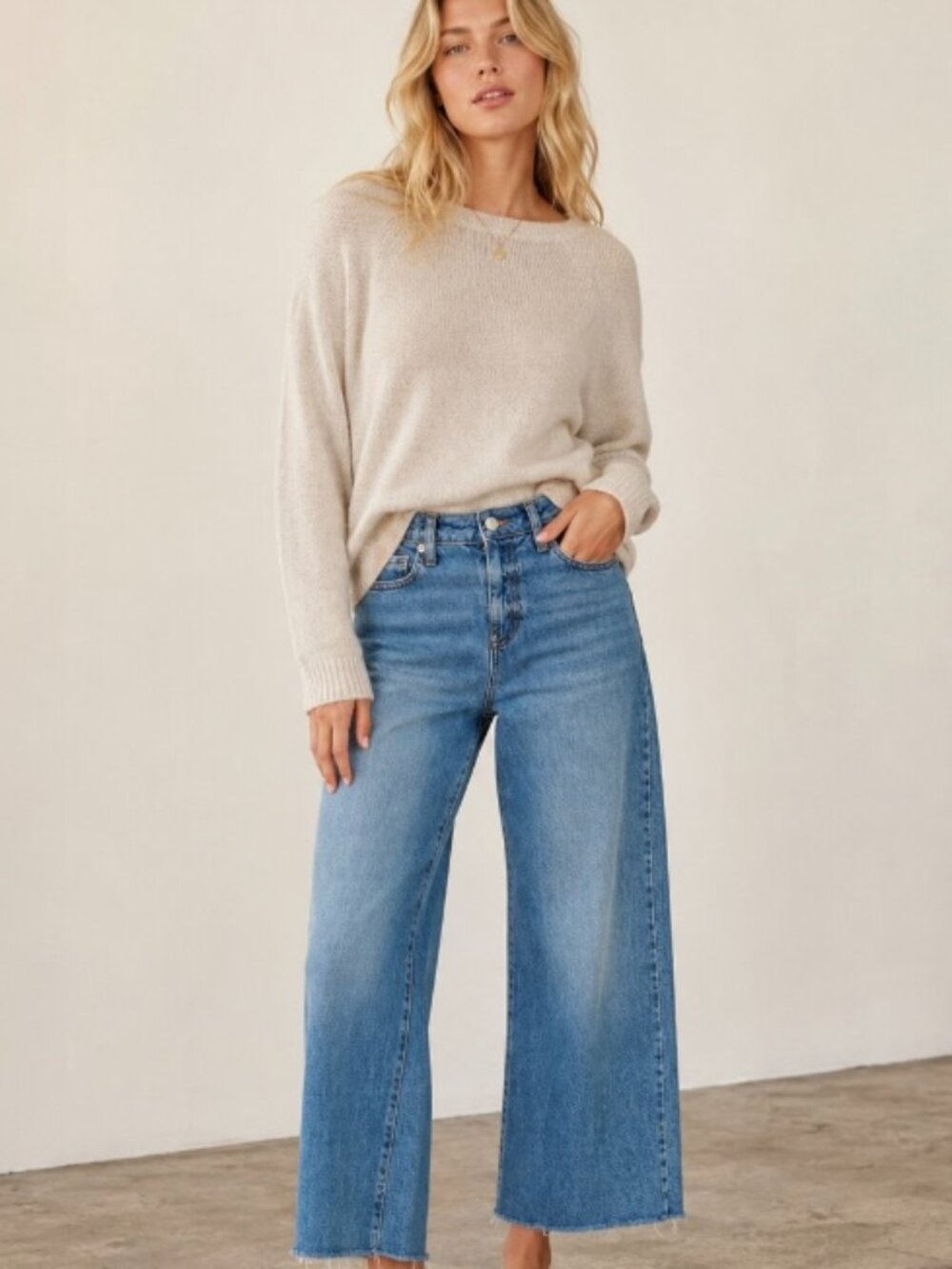 Wild Fable women's Size 2 REG cropped wide leg jean